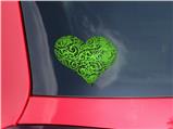 Folder Doodles Neon Green - I Heart Love Car Window Decal 6.5 x 5.5 inches