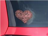 Folder Doodles Pink - I Heart Love Car Window Decal 6.5 x 5.5 inches