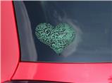 Folder Doodles Seafoam Green - I Heart Love Car Window Decal 6.5 x 5.5 inches