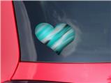 Paint Blend Teal - I Heart Love Car Window Decal 6.5 x 5.5 inches