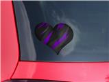 Jagged Camo Purple - I Heart Love Car Window Decal 6.5 x 5.5 inches